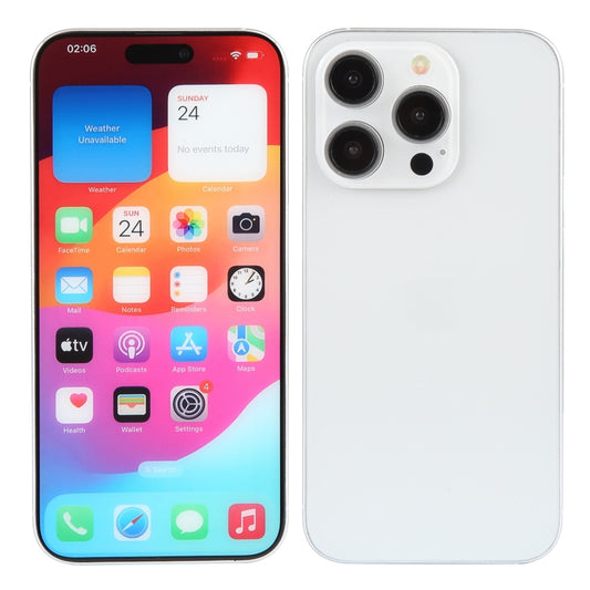 For iPhone 15 Pro Max Color Screen Non-Working Fake Dummy Display Model (White) - For iPhone & iPad by buy2fix | Online Shopping UK | buy2fix