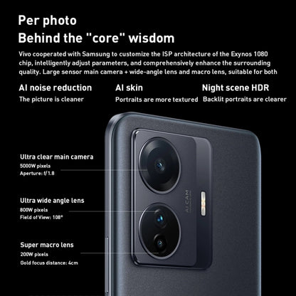 vivo S15e 5G, 50MP Camera, 12GB+256GB, Triple Back Cameras, Srceen Fingerprint Identification, 4700mAh Battery, 6.44 inch Android 11.0 OriginOS Ocean Exynos 1080 Octa Core up to 2.8GHz, OTG, NFC, Network: 5G (Black) by buy2fix