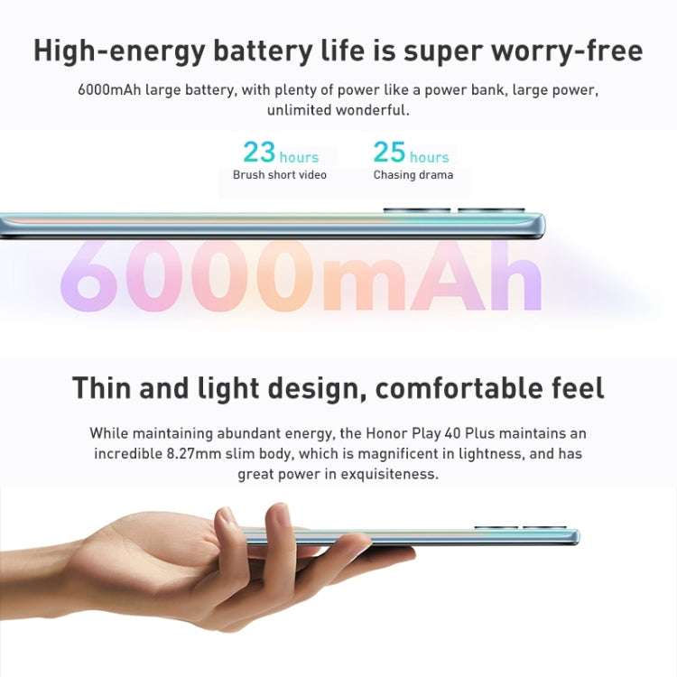 Honor Play 40 Plus 5G RKY-AN00, 8GB+256GB, 50MP Camera, China Version - Honor by HONOR | Online Shopping UK | buy2fix