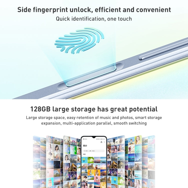 Honor Play6C 5G VNE-AN40, 8GB+128GB, China Version, Dual Back Cameras, Side Fingerprint Identification, 5000mAh Battery, 6.5 inch Magic UI 5.0 (Android R) Qualcomm Snapdragon 480 Plus Octa Core up to 2.2GHz, Network: 5G, Not Support Google Play(Silver) - Honor by HONOR | Online Shopping UK | buy2fix