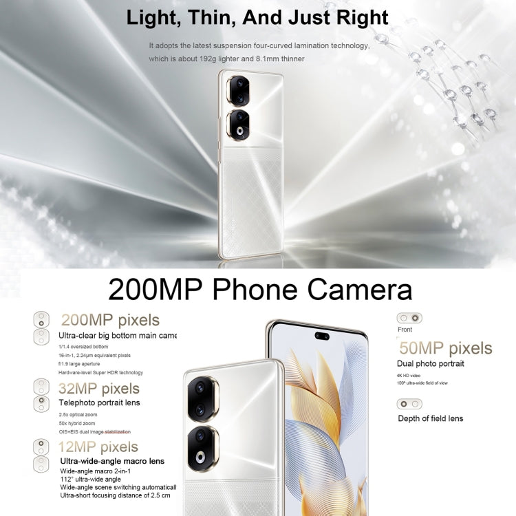 Honor 90 Pro 5G REP-AN00, 200MP Cameras, 16GB+256GB, China Version - Honor by Huawei | Online Shopping UK | buy2fix