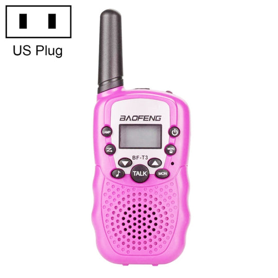 2 PCS BaoFeng BF-T3 1W Children Single Band Radio Handheld Walkie Talkie with Monitor Function, US Plug