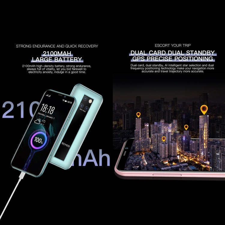 SOYES S10H, 3GB+32GB, Face Identification, 3.46 inch Android 9.0 MTK6739CW Quad Core up to 1.28GHz, Dual SIM, Bluetooth, WiFi, GPS, Network: 4G(Black) by SOYES