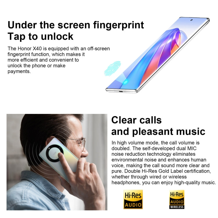 Honor X40 5G RMO-AN00, 50MP Cameras, 8GB+128GB, China Version - Honor by HONOR | Online Shopping UK | buy2fix