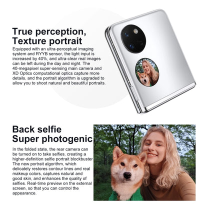 HUAWEI Pocket S 128GB BAL-AL60, 40MP Camera, China Version, Dual Back Cameras, Side Fingerprint Identification, 6.9 inch + 1.04 inch HarmonyOS 3.0 Snapdragon 778G Octa Core up to 2.42GHz, Network: 4G, OTG, NFC, Not Support Google Play(Silver) by Huawei