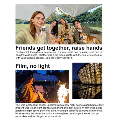 HUAWEI Pocket S 128GB BAL-AL60, 40MP Camera, China Version, Dual Back Cameras, Side Fingerprint Identification, 6.9 inch + 1.04 inch HarmonyOS 3.0 Snapdragon 778G Octa Core up to 2.42GHz, Network: 4G, OTG, NFC, Not Support Google Play(Silver) by Huawei