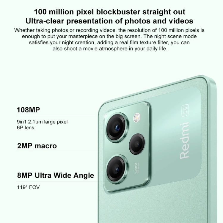 Xiaomi Redmi Note 12 Pro Speed 5G, 108MP Camera, 8GB+256GB, Triple Back Cameras, 5000mAh Battery, 6.67 inch MIUI 14 Snapdragon 778G Octa Core up to 2.4GHz, Network: 5G, Dual SIM, NFC, IR (Black) by Xiaomi