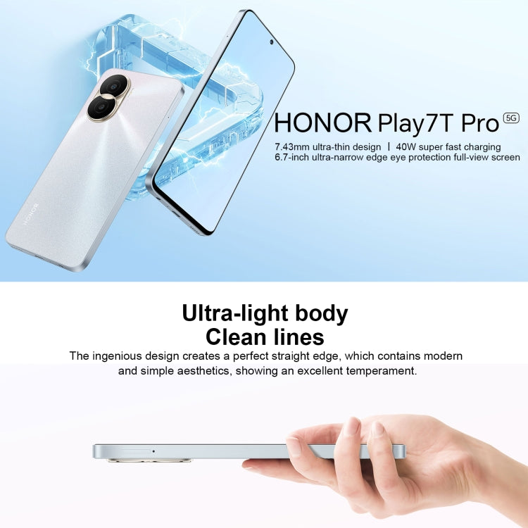 Honor Play7T Pro DIO-AN00, 50MP Camera, 8GB+128GB, China Version, Dual Back Cameras, Side Fingerprint Identification, 4000mAh Battery, 6.7inch Magic UI 6.1 / Android 12  Dimensity 6020 Octa Core, Network: 5G, OTG, Not Support Google Play (Dark Green) - Honor by HONOR | Online Shopping UK | buy2fix