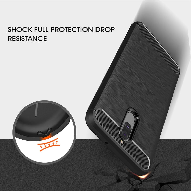 For Huawei Mate 10 Lite Brushed Carbon Fiber Texture TPU Shockproof Anti-slip Soft Protective Back Cover Case(Black) - Huawei Cases by buy2fix | Online Shopping UK | buy2fix