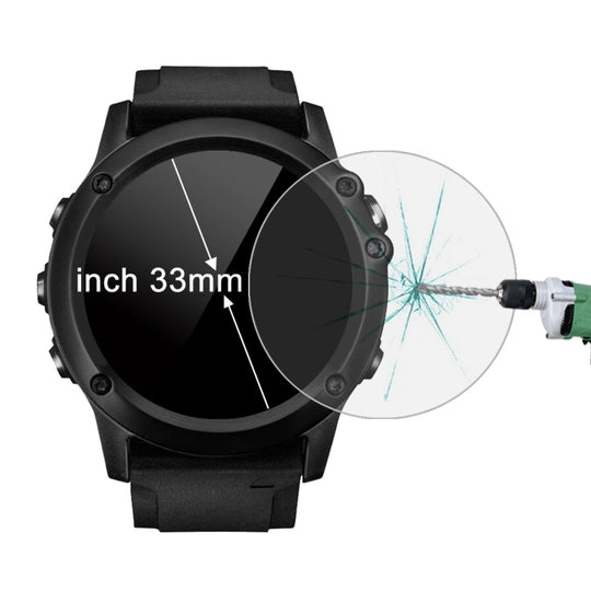 ENKAY Hat-Prince for 33mm Diameter Circular Dial Smart Watch 0.2mm 9H Surface Hardness 2.15D Curved Explosion-proof Tempered Glass Screen Film