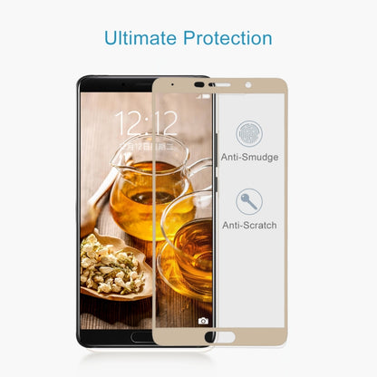 For Huawei  Mate 10 9H Surface Hardness 2.5D Curved Edge HD Explosion-proof Tempered Glass Screen Protector(Gold) - Huawei Tempered Glass by DIYLooks | Online Shopping UK | buy2fix