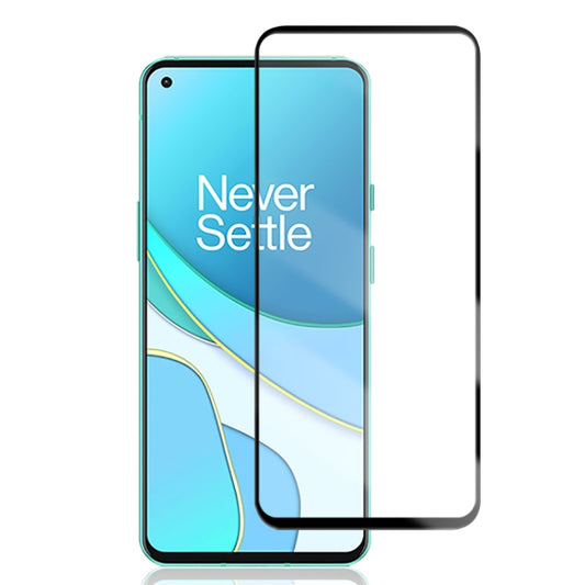 mocolo 0.33mm 9H 2.5D Full Glue Silk Print Tempered Glass Film for OnePlus 8T, Support Fingerprint Unlock(Black) - Others by mocolo | Online Shopping UK | buy2fix