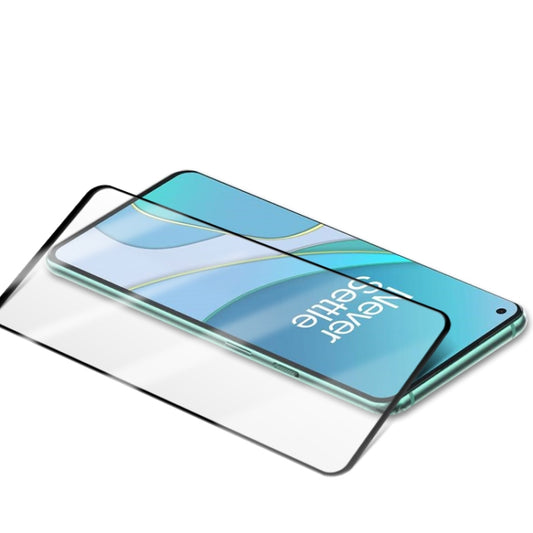 mocolo 0.33mm 9H 2.5D Full Glue Silk Print Tempered Glass Film for OnePlus 8T, Support Fingerprint Unlock(Black) - Others by mocolo | Online Shopping UK | buy2fix