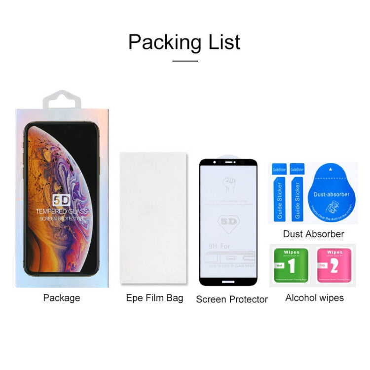 9H 5D Full Glue Full Screen Tempered Glass Film for Huawei Enjoy 7S / P Smart - Huawei Tempered Glass by buy2fix | Online Shopping UK | buy2fix