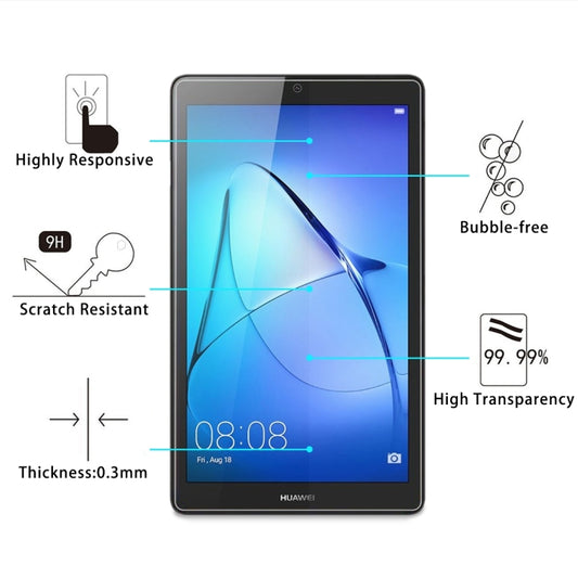 For HUAWEI  MediaPad T3 7.0 inch 0.3mm 9H Surface Hardness Full Screen Tempered Glass Screen Protector - For Huawei MediaPad by buy2fix | Online Shopping UK | buy2fix