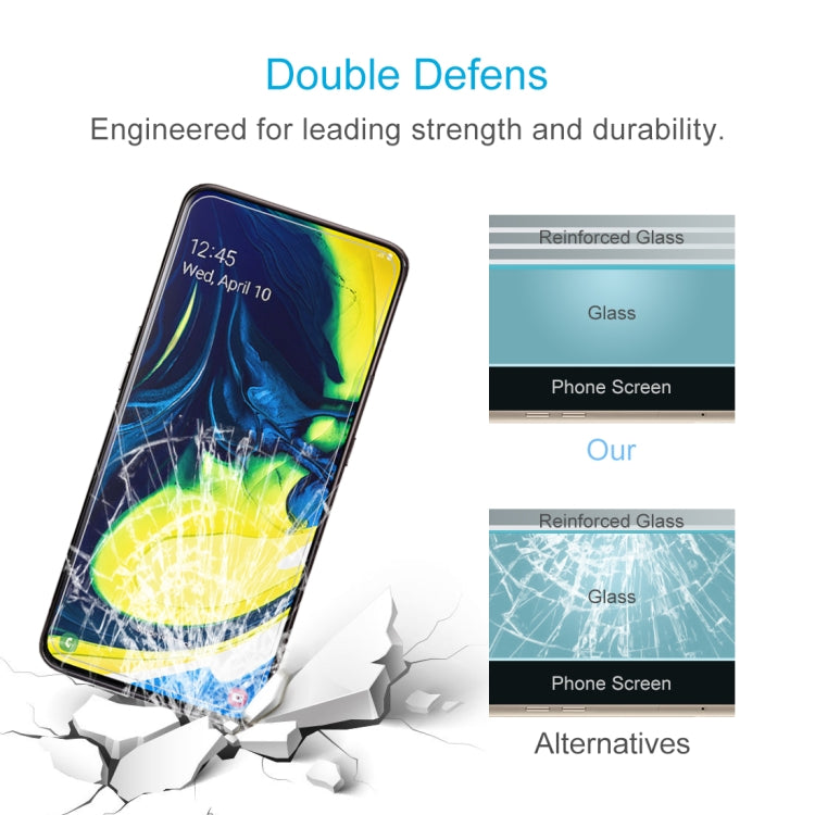 10 PCS 0.26mm 9H 2.5D Tempered Glass Film for Galaxy A80/A90 - Galaxy Tempered Glass by buy2fix | Online Shopping UK | buy2fix