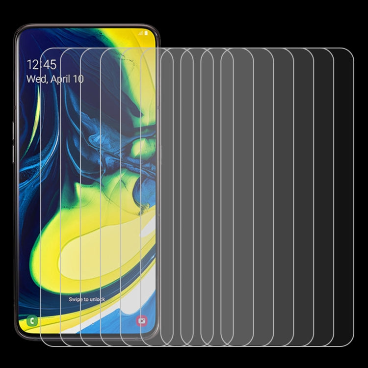 10 PCS 0.26mm 9H 2.5D Tempered Glass Film for Galaxy A80/A90 - Galaxy Tempered Glass by buy2fix | Online Shopping UK | buy2fix