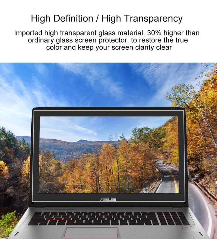 Laptop Screen HD Tempered Glass Protective Film for ASUS ROG GL502VM 15.6 inch by buy2fix