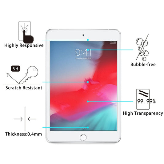 0.4mm 9H Surface Hardness Explosion-proof Tempered Glass Film for iPad mini 5 2019 - More iPad Tempered Glass by buy2fix | Online Shopping UK | buy2fix