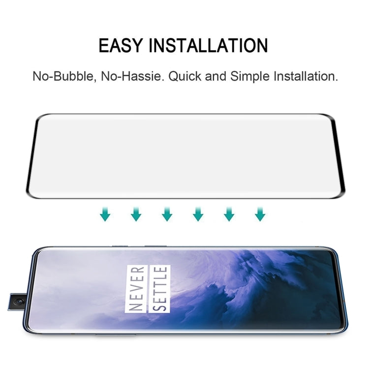 Full Glue 3D Curved Edge Full Screen Tempered Glass Film for OnePlus 7 Pro (Black) - OnePlus Tempered Glass by buy2fix | Online Shopping UK | buy2fix