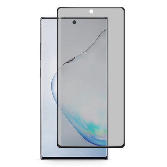 For Galaxy Note 10  0.3mm 9H Surface Hardness 3D Privacy Curved Edge Glue Curved Full Screen Tempered Glass Film, Fingerprint Unlock Is Not Supported (Black) - Galaxy Tempered Glass by buy2fix | Online Shopping UK | buy2fix