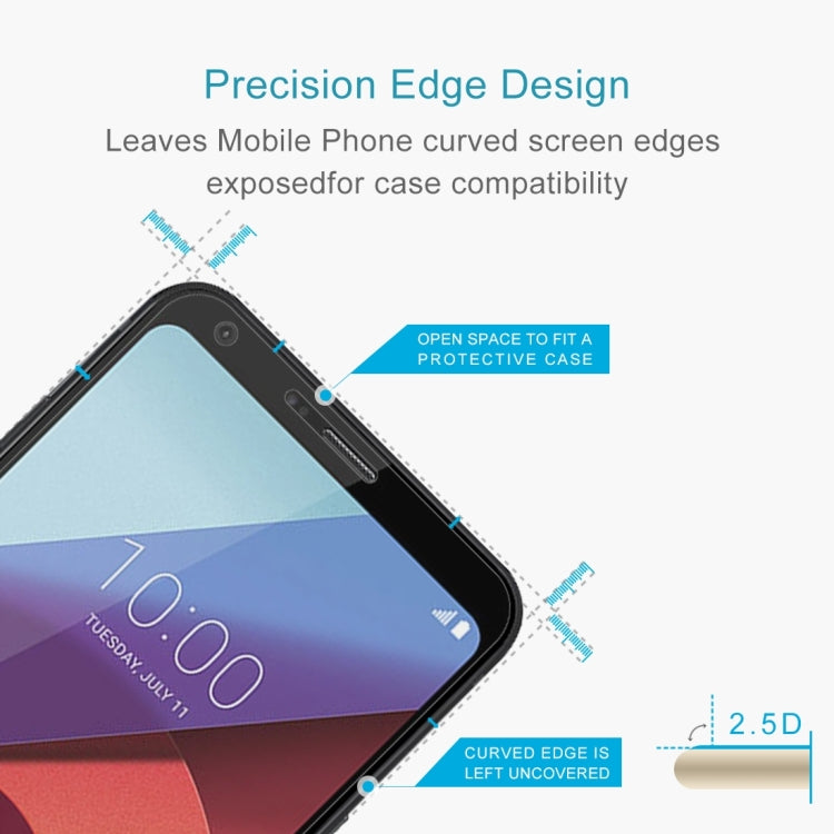 For LG Q6+ 0.26mm 9H Surface Hardness 2.5D Curved Edge Tempered Glass Screen Protector - LG Tempered Glass by DIYLooks | Online Shopping UK | buy2fix