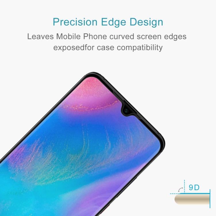 9H 9D Full Screen Tempered Glass Screen Protector for Huawei P30(Black) - Huawei Tempered Glass by buy2fix | Online Shopping UK | buy2fix