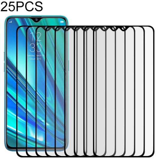 25 PCS For OPPO Realme 5 Pro Full Glue Full Cover Screen Protector Tempered Glass Film - Realme Tempered Glass by buy2fix | Online Shopping UK | buy2fix