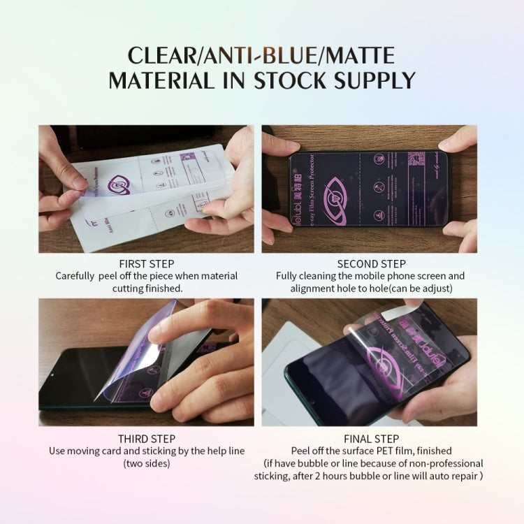 50 PCS 30 x 20cm Tablet HD TPU Soft Hydrogel Film Supplies for Intelligent Protector Cutter by buy2fix