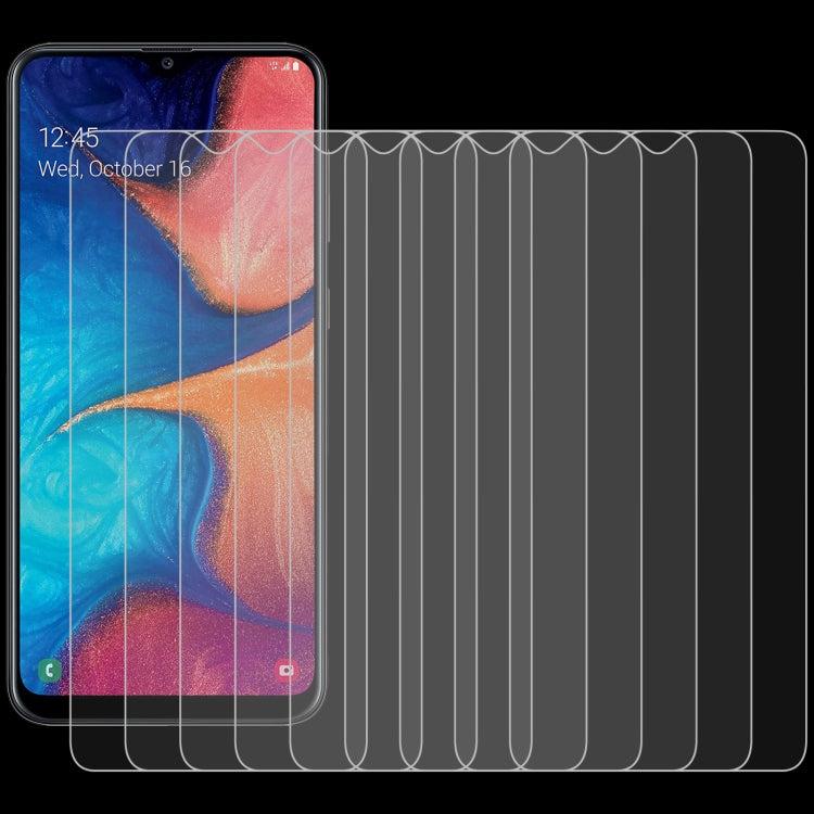 For Samsung Galaxy A20 10 PCS 0.26mm 9H 2.5D Tempered Glass Film - Galaxy Tempered Glass by buy2fix | Online Shopping UK | buy2fix
