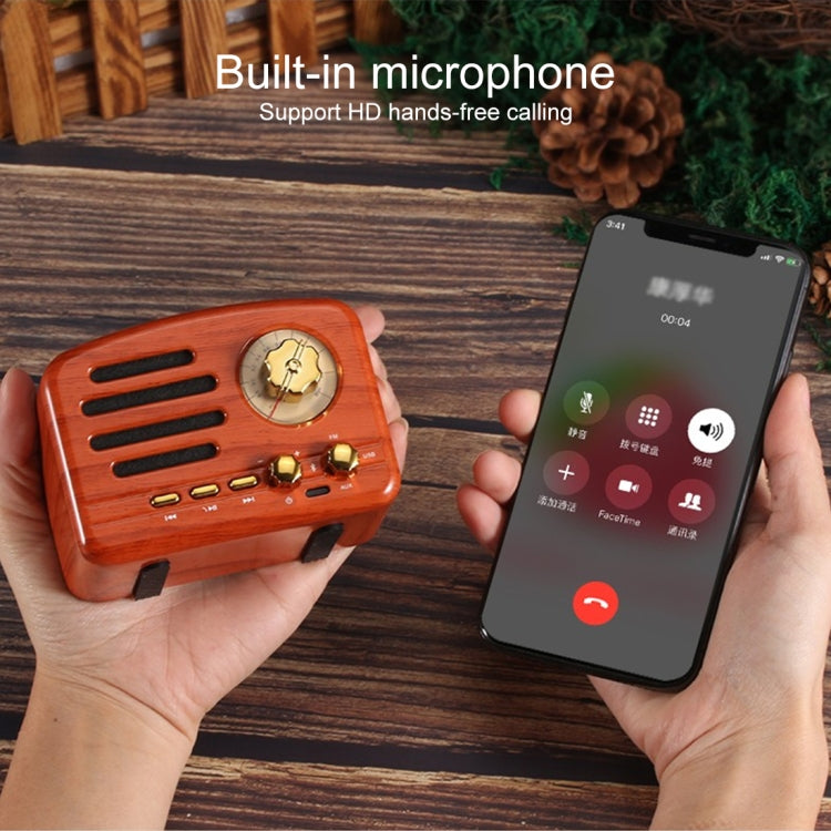 Angel MA-1500 Retro Bluetooth HiFi Radio Speaker with Colorful LED Light, Support USB & FM & 3.5mm Aux - Mini Speaker by buy2fix | Online Shopping UK | buy2fix