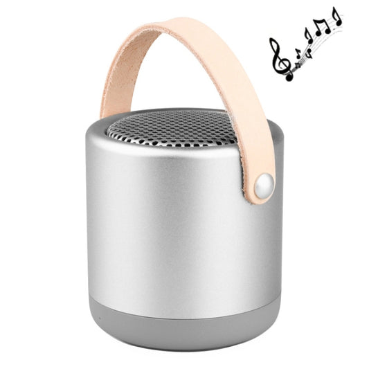 A056  Portable Outdoor Metal Bluetooth V4.1 Speaker with Mic, Support Hands-free & AUX Line In (Silver) - Desktop Speaker by buy2fix | Online Shopping UK | buy2fix