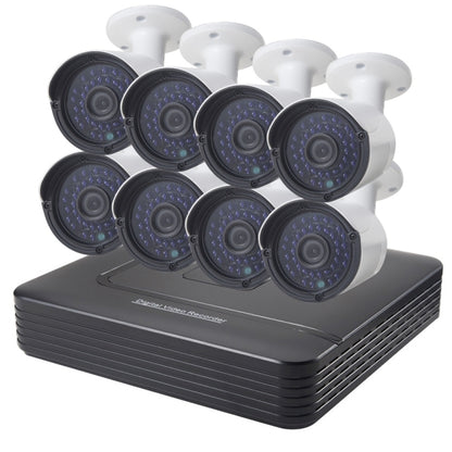 A8B2 8Ch Bullet IP Camera NVR Kit, Support Night Vision / Motion Detection, IR Distance: 20m - Video Recorder Kit by buy2fix | Online Shopping UK | buy2fix
