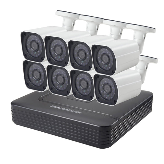 A8B6 8Ch Bullet IP Camera NVR Kit, Support Night Vision / Motion Detection, IR Distance: 15m - Video Recorder Kit by buy2fix | Online Shopping UK | buy2fix