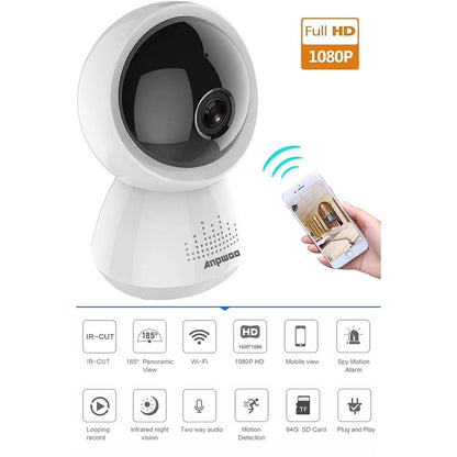 Anpwoo AP005 2.0MP 1080P 1/2.7 inch CMOS HD WiFi IP Camera, Support Motion Detection / Night Vision(White) - Wireless Camera by Anpwoo | Online Shopping UK | buy2fix