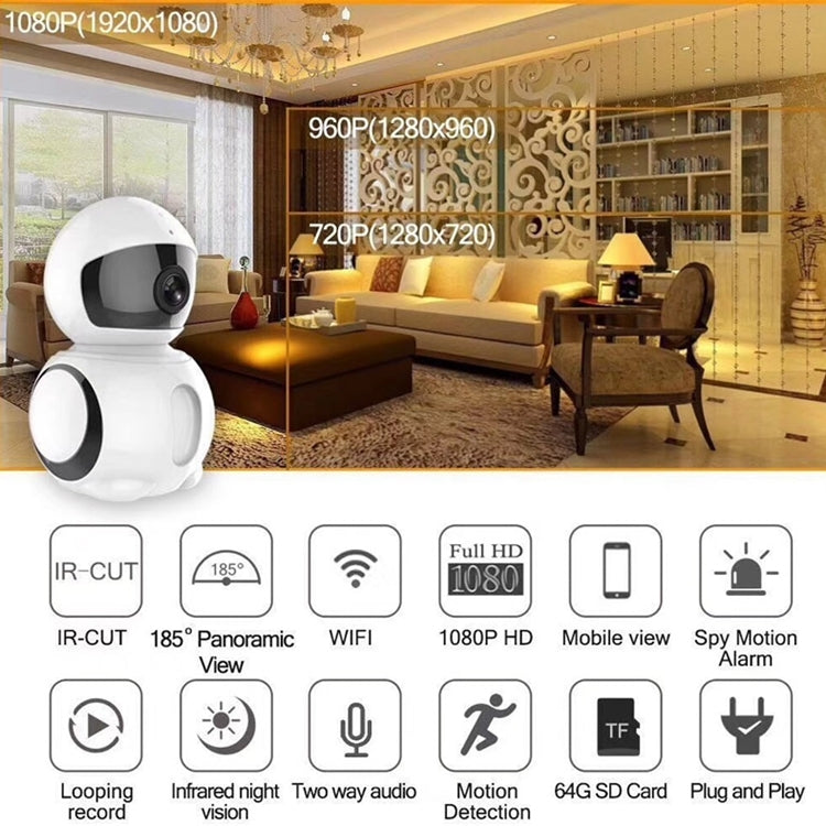 Anpwoo AP006 2.0MP 1080P 1/2.7 inch HD WiFi IP Camera, Support Motion Detection / Night Vision(White) - Wireless Camera by Anpwoo | Online Shopping UK | buy2fix
