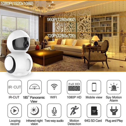 Anpwoo AP006 2.0MP 1080P 1/2.7 inch HD WiFi IP Camera, Support Motion Detection / Night Vision(White) - Wireless Camera by Anpwoo | Online Shopping UK | buy2fix
