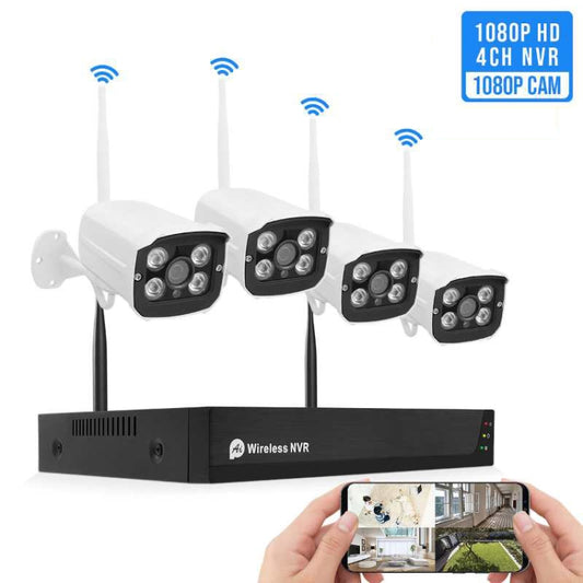 QS200-4 2.0MP 1080P HD Network Video Recorder Wireless Camera Set - Video Recorder Kit by buy2fix | Online Shopping UK | buy2fix