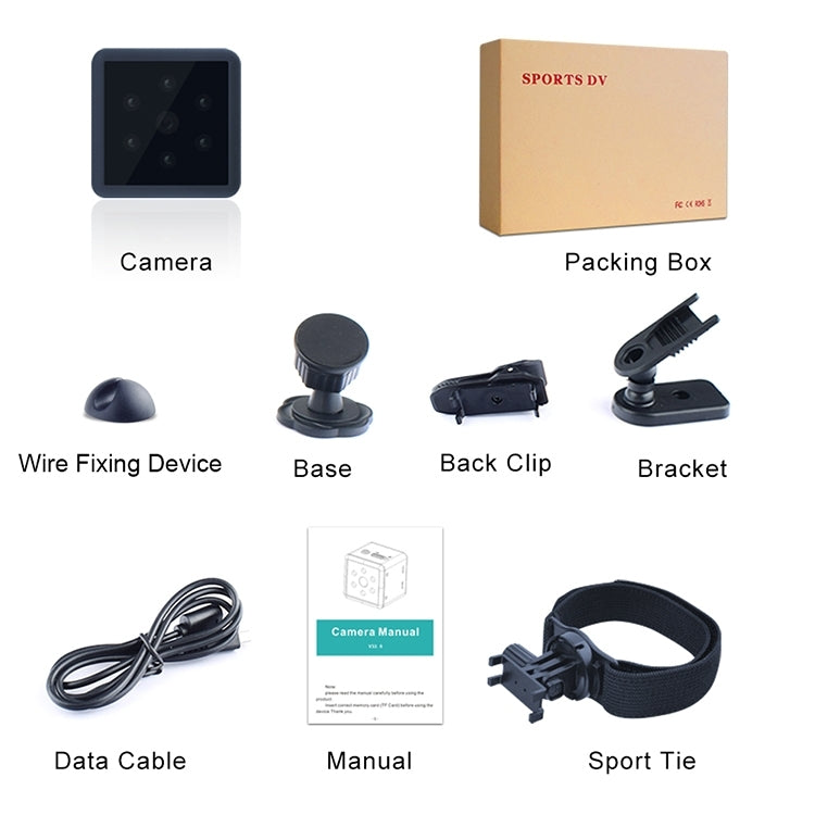 MD25 1080P Wearable Smart HD Camera Wireless Sport Camera, Support Infrared Night Vision / Motion Detection / TF Card - Mini Camera by buy2fix | Online Shopping UK | buy2fix