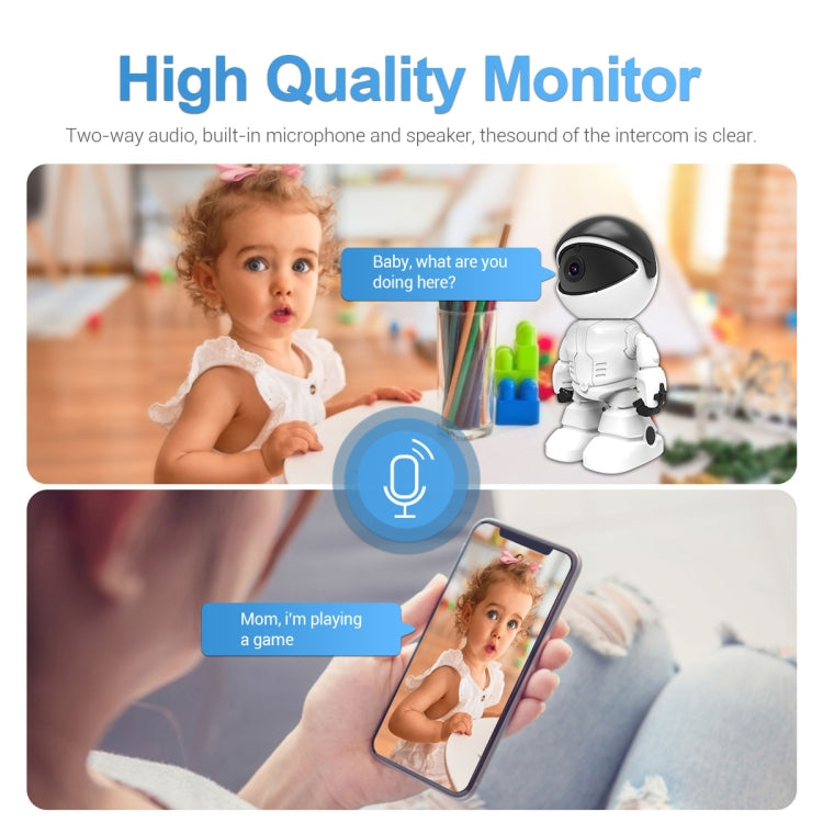 ESCAM PT205 HD 1080P Robot WiFi IP Camera, Support Motion Detection / Night Vision, IR Distance: 10m, EU Plug - Wireless Camera by ESCAM | Online Shopping UK | buy2fix