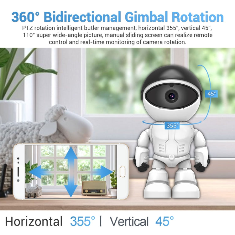 ESCAM PT205 HD 1080P Robot WiFi IP Camera, Support Motion Detection / Night Vision, IR Distance: 10m, EU Plug - Wireless Camera by ESCAM | Online Shopping UK | buy2fix