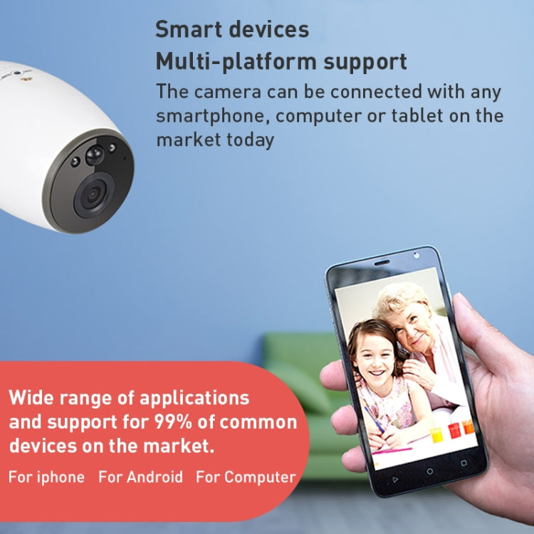 GH3 WiFi Smart Surveillance Camera with Tripod, Support Night Vision / Two-way Audio (White) - Wireless Camera by buy2fix | Online Shopping UK | buy2fix