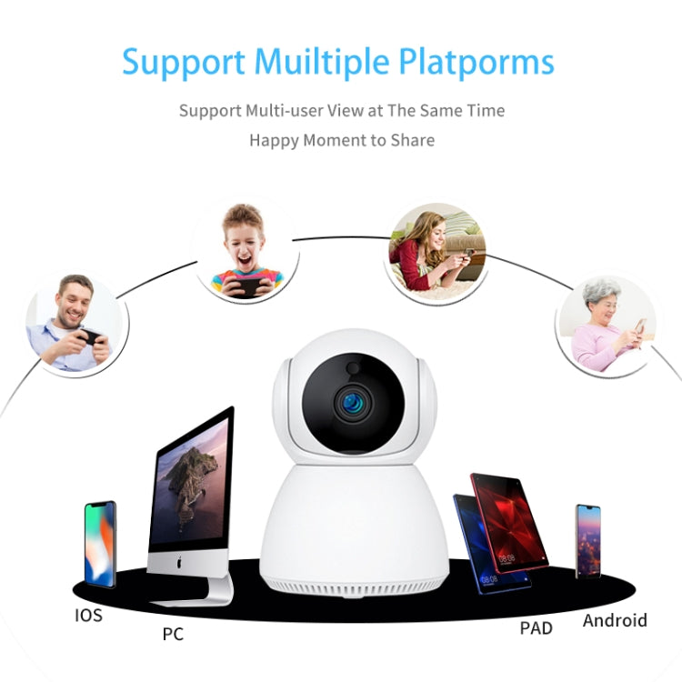 YT24 V380 1.0MP Pan-tilt IP Camera WiFi Smart Security Camera, Support TF Card / Two-way Audio / Motion Detection / Night Vision(US Plug) - Wireless Camera by buy2fix | Online Shopping UK | buy2fix