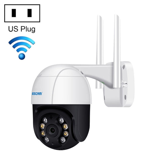ESCAM QF218 1080P Pan / Tilt AI Humanoid Detection IP66 Waterproof WiFi IP Camera, Support ONVIF / Night Vision / TF Card / Two-way Audio, US Plug - Wireless Camera by ESCAM | Online Shopping UK | buy2fix