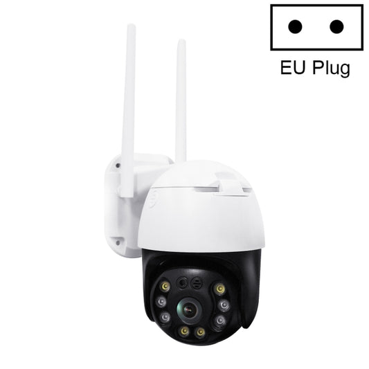 QX36 1080P 3.0MP 3.6mm Lens IP65 Waterproof PTZ 360 Degree Rotating WIFI Camera, Support Day and Night Full Color & Two-way Voice Intercom & Motion Humanoid Detection & Video Playback & 128GB TF Card, EU Plug - Wireless Camera by buy2fix | Online Shopping UK | buy2fix
