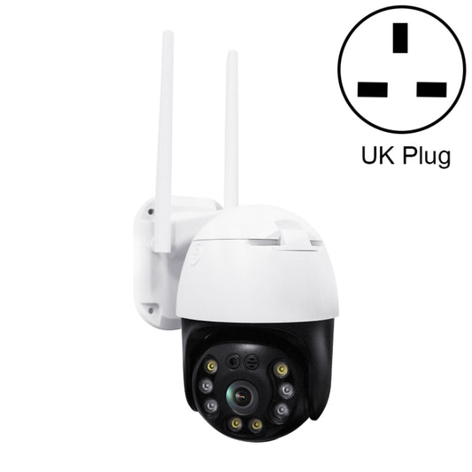 QX36 1080P 3.0MP 3.6mm Lens IP65 Waterproof PTZ 360 Degree Rotating WIFI Camera, Support Day and Night Full Color & Two-way Voice Intercom & Motion Humanoid Detection & Video Playback & 128GB TF Card, UK Plug - Wireless Camera by buy2fix | Online Shopping UK | buy2fix
