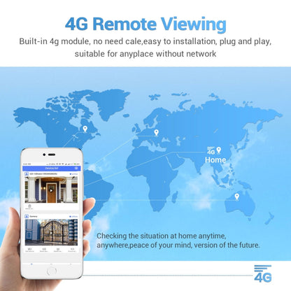 ESCAM QF480 EU Version HD 1080P IP66 Waterproof 4G Solar Panel PT IP Camera with Battery, Support Night Vision / Motion Detection / TF Card / Two Way Audio (White) by ESCAM