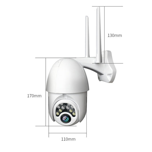 Q10 Outdoor Mobile Phone Remotely Rotate Wireless WiFi 10 Lights IR Night Vision HD Camera, Support Motion Detection Video / Alarm & Recording, UK Plug - Waterproof Camera by buy2fix | Online Shopping UK | buy2fix