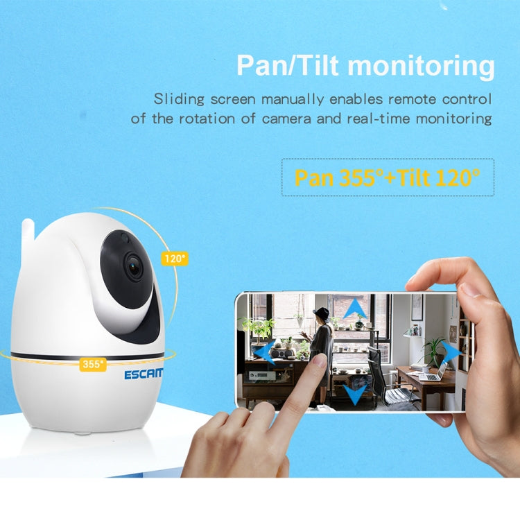ESCAM PVR008 HD 1080P WiFi IP Camera, Support Motion Detection / Night Vision, IR Distance: 10m, UK Plug - Wireless Camera by ESCAM | Online Shopping UK | buy2fix