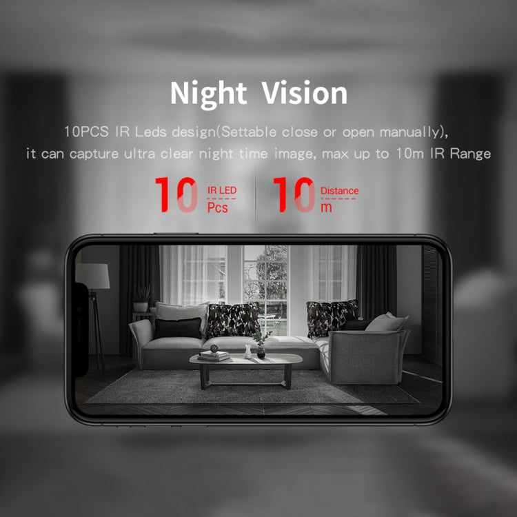 ESCAM PVR008 HD 1080P WiFi IP Camera, Support Motion Detection / Night Vision, IR Distance: 10m, UK Plug - Wireless Camera by ESCAM | Online Shopping UK | buy2fix